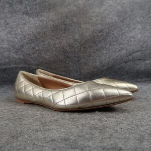 Bruno Magli Shoes Womens 37 Flats Ballet Quilted Metallic Leather Fashion Bianca